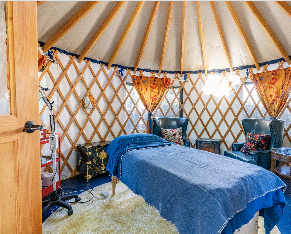Practically Unused Beautiful Blue Yurt for sale